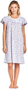 Casual Nights Women's Cap Sleeve Floral Nightgown - Purple - 4X