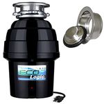 Eco Logic EL-9-DS-BN 9 Deluxe Designer Series Food Waste Disposer with Brushed Nickel Sink Flange, HP, 3/4 Horsepower