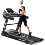 Sparnod Fitness Motorized Treadmill for Home Use -Easy Self Installation, 3 HP Peak, 12km/hr Max Speed,100kg Max User (3HP Peak, Manual Incline)