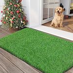 Findosom Fake Grass for Dogs, 31"x51" Green Artificial Grass Rug, Small Artificial Turf Grass Door Mat for Front Door Mats Patio Home Garden Decor