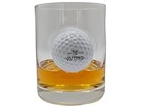 solo-pro master your game Golf Gifts for Men, Whiskey Glass with Real Golf Ball Embedded, Unique Birthday Golf Gift Fathers Day