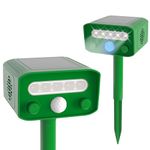 Cat Repellent for Gardens uk with Solar Powered Cat Repellent Ultrasonic PIR SensorIP54 Waterproof Dog Repellent Outdoor Squirrel Repellent