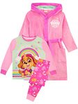 Paw Patrol Girls Dressing Gown Pyjama Set Skye Pink 3-4 Years