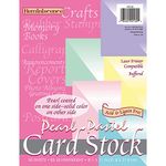 PACON Reminiscence Card Stock, 65 lb., Letter, Assorted Pastel Pearl Colors, 50/Pack (PAC109130), 8 1/2 x 11