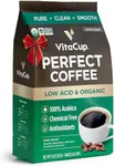 VitaCup Perfect Low Acid Coffee Beans, USDA Organic & Fair Trade, Mycotoxin Free, Dark Roast Guatemala Single Origin, Clean & Pure, Low Acidity, Whole Bean Coffee, 11 ounces