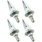 Abfer Car License Plate Screws Spike Shape License Plate Fasteners Bolt 4Pcs Anti Theft License Plate Screw Frame Kit Fit for Most Vehicle Motorcycles Trucks (Silver)