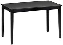 Julian Bowen Hudson Black Dining Table, Laquered Particleboard And Rubberwood, Height: 76, Width: 114, Depth: 65cm