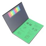 Sanpyl Reusable Smart Notebook, 30 Sheets Erasable Shorthand Notepad with Lined and Dotted Pages, 180 Sticky Notes, Support APP Scan Digitize