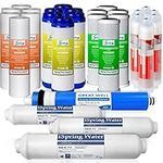 iSpring F28K75 3-Year Replacement Supply Set for 6-Stage Reverse Osmosis RO Water Filtration Systems with Alkaline Mineral Filter, 28 Piece, White