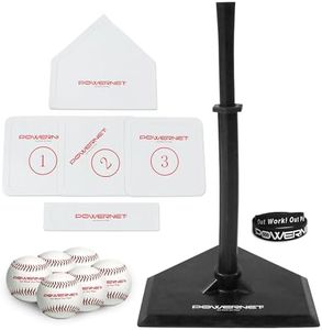 PowerNet Corbin Carroll Baseball T-Ball Coaching Bundle | 8 Piece Tee-Ball Set includes 6 Soft Core Baseballs, Adjustable Tee, 5 Throw Down Bases to Coach