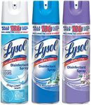 Lysol Disinfectant Spray Multi Scent Bundle - Crisp Linen, Early Morning Breeze, and Spring Waterfall Scents, 19 Ounces (Pack of 3)