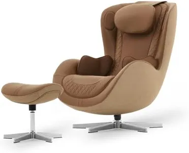 Nouhaus NOU Campo Heated Massage Chair,Full Body Massaging Zero-Gravity Leisure Recliner with Low-Noise 3D Massage and Dual Sound Systems Modern Massage Chairs (Dark Caramel)