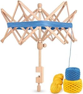 Wooden Yarn Swift, Yarn Umbrella Swift for Crocheting, Foldable & Adjustable Tabletop Stand, Smooth Rotation & Tangle-Free Design, Sturdy Beech Wood Frame, Ideal Helper for Knitting Enthusiasts