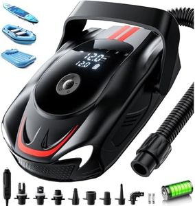 Electric Paddle Board Pump, 22PSI Rechargeable 12000mAh SUP Pump, Theer Stage Inflation/Deflation, Automatic Power-Off Functions, Suitable for Stand up Paddle Boards, Kayak, Surfing Kite, Boat