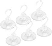 WILDLIFE FRIEND Suction Cup Hooks for Shower - Set of 6 Suction Hooks for Hanging - Strong Suction Cups with Hooks for Bathrooms and Kitchens - Durable and Long-Lasting Window Suction Cups with Hooks