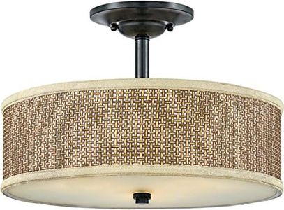 Quoizel Zen 3-Light Mystic Black Semi-Flush Mount Light