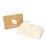 The Little Green Sheep SnuzPod3 Waterproof Organic Mattress Protector, 100% Cotton Flat Bed Sheet Topper, Non Crinkly Super Soft for Babies & Children - 44 x 80 cm Natural White