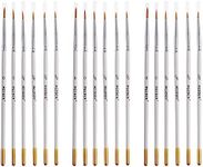 MEEDEN Detail Paint Brush Set - 18 Miniature Art Brushes for Fine Detailing & Art Painting - Acrylic, Watercolor, Oil - Miniatures, Models, Airplane Kits, Nail