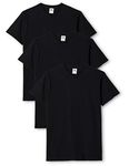 FRUIT OF THE LOOM Men's V-neck Valueweight T Shirt, Black, XL UK