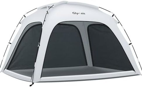 Glymnis Tienda de Playa, Refugio Playa para 3-4 Personas, Carpa de Playa con 4 Puertas con Cremallera, 4 Ventanas Ventiladas, Protección UPF 50+, para Playa Parque Pescar