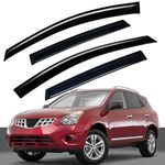 Lightronic WV94076 Outside-Mount Side Window Visor Deflector Rain Guard, Dark Smoke, 4-Pieces Set, Fits 2009-2013 Nissan Rogue, 2014-2015 Rogue Select