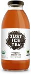 Just Ice Tea Organic Iced Tea, 16 Fl Oz Glass Bottles (Pack of 4) (Original Black Tea)