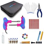 amiciAuto Universal Puncture Tool Kit for Tubeless Tyre with Premium Storage Bag for Car, Bike, SUV, & Motorcycle