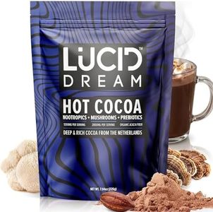 Lucid Dream Mushroom Hot Cocoa for Sleep -Dreamy Nighttime Blend with Adaptogens for Relaxation-Boosts Melatonin for Better Rest (7.94 Ounces, Chocolate)