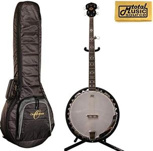 LEFTY Oscar Schmidt 5-String Banjo w/Oscar Padded Gigbag, OB5LH BAG