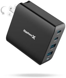 100W USB C Charger, 4 Port GaN Fast Charger Block Foldable Type C Charging Block Fast Charging Block Compatible with MacBook Pro/Air, iPhone 15/14/13/Mini/Pro/Pro Max/Samsung Galaxy(Black)