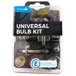 Simply UKB1 Universal Headlight Bulb Kit, Includes 7 Multiple Standard Car Bulbs,H1,H4,H7 and Others Main Types, Convenient Carry Case for Easy Storage, Yellow