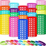 200 Pcs WWJD Bracelets Religious Colored What Would Jesus Do Bracelets Christian Silicone Bracelet Silicone WWJD Wristband for Fundraiser Men Women Church Events Party Favors, Silicone, silicone