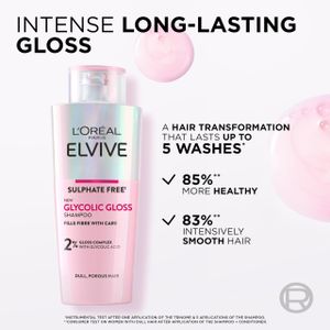 L'Oreal Paris Elvive Glycolic Gloss Shampoo – Sulphate Free, 200ml
