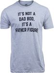 It's not a Dad BOD, It's a Father Figure | Funny Tee Shirt, Sarcastic Saying Humor Joke T-Shirt for Men Grandpa Daddy-(Grey,XL)