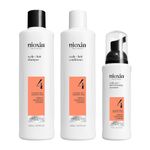 Nioxin Scalp + Hair Thickening System 4 - Hair Thickening System for Colored Or Dry Damaged Hair with Progressed Thinning, Trial Size (Packaging May Vary)