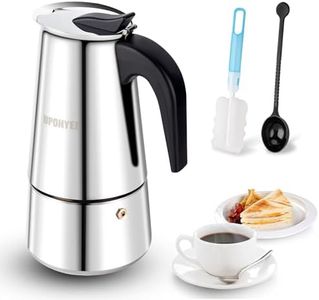 UPOHYEE Cafetière Italienne 600ml 12 Tasses Grande Contenance Cafetiere Italienne Induction Cafetière Moka Compatible avec Plaque à Induction Moka Pot Comprenant Cuillère et Pinceau