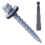 BHTOP Metal Roofing Screws 10 x 1-1/2 inch, Hex Head Sheet Metal Roof Screw with EPDM Washer for Corrugated Roofing (250Pcs)