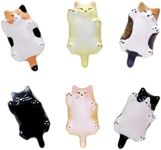 Cat Fridge Magnets Cute Magnets Funny Kitty Kitchen Decor Refrigerator Magnets Ornament Perfect Whiteboard Map Notes Calendar Magnets for School Classroom Office 6pcs