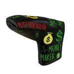 Foretra – Putt for Dough - Money Maker Black Golf Putter Headcover Quality PU Leather Magnetic Closure for Blade Style Putters Scotty Cameron Odyssey Taylormade Ping