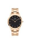 Daniel Wellington Stainless Steel Analog Black Dial Men Watch-Dw00100344, Rose Gold Band