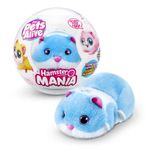 Pets Alive Hamstermania Blue by ZURU Hamster, Electronic Pet, 20+ Sounds Interactive, Hamster Ball Toy for Girls and Children, (Blue)