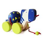 Shumee Wooden Zeebo Pull-Along Toy (1 Years+) | Multicolor | Eco Friendly & Safe | 100% Child Safe | No Plastic | ASTM Certified