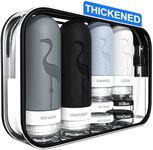 Vipop Empty 3 oz Travel Size Bottles Toiletries Containers for Toiletries Liquids，Small Silicone Mini Refillable Leak Proof TSA Approved Travel Bottles for Creams Shampoo and Conditioner Traveling