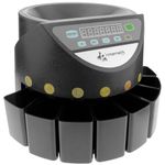 PrimeMatik - Coin counter and sorter for Euro Money cash counter and classifier DB360 black