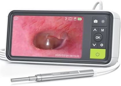 AnyScope 1080P Digital Otoscope with Gyroscope, 3.9mm Ear Scope Camera with 6 Lights, 4.5 Inches Screen, Ear Wax Removal Tool, 32GB Card, Supports Photo Snap and Video Recording