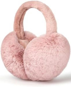 Ear Muffs Winter Women Men Kids Girls Earmuffs for Women Winter Accessories Ear Covers for Cold Weather Running Ear Warmers Headband White Black Cute Fluffy Fuzzy Adjustable Foldable Faux Fur Ladies