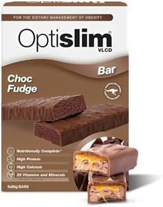 Optislim VLCD Meal Replacement Bar, High Pure Protein Bar, Low Carb Healthy Diet Snack, Low Sugar Snacks with 25 Vitamins & Minerals, Choc Fudge Flavor, 5 x 60g