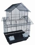 YML 18-Inch by 14-Inch Small Pagoda Top Bird Cage, Black