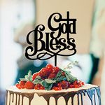 God Bless Rustic Wedding Cake Topper Engagement Wedding Cake Decorations Anniversary Cake Toppers Bride And Groom Cake Topper For Wedding Wedding Quote Cake Toppers Party Supplies Acrylic Black