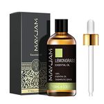 MAYJAM Lemongrass Essential Oils 100ML, Lemongrass Oil for Diffuser, Humidifier, DIY, Home, Office